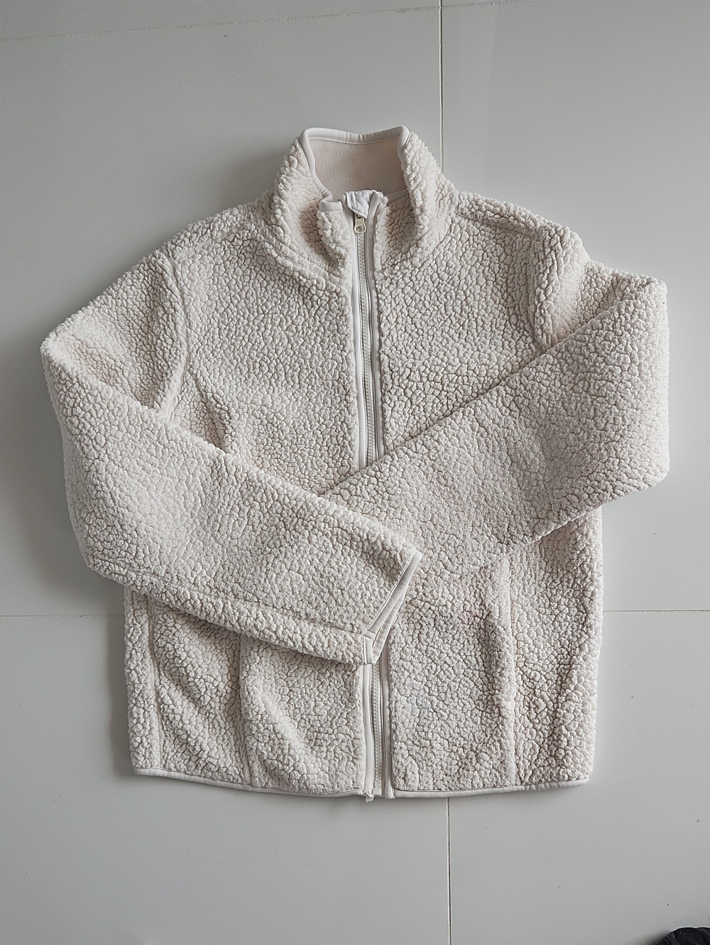 Joe Fresh Cream Sherpa Zip Jacket